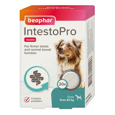 Beaphar IntestoPro Prebiotic Stool Firming Tablets for Dogs over 20kg